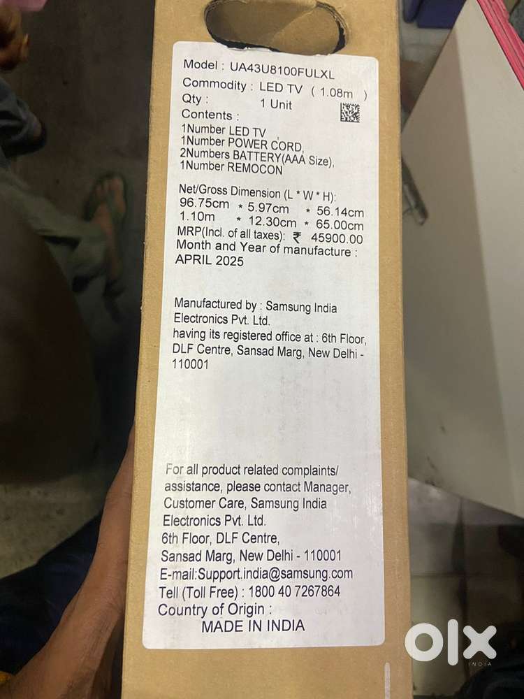 BrandNew Samsung 43inch ( U8100F Model) 4K UltraHD Smart TV@20%OFF