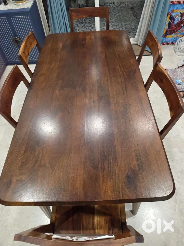 Teak Wood Six Seater Dining Table