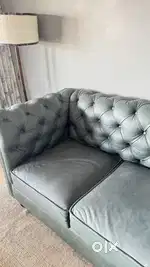 1 Big Leatherette Chesterfield Sofa
