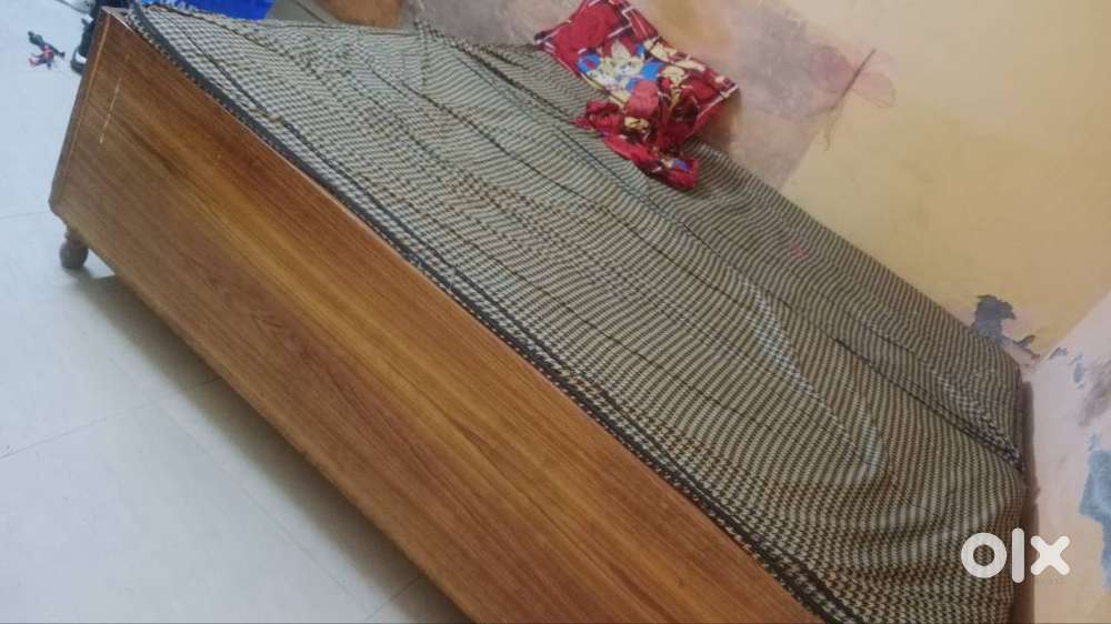 Old wooden bed