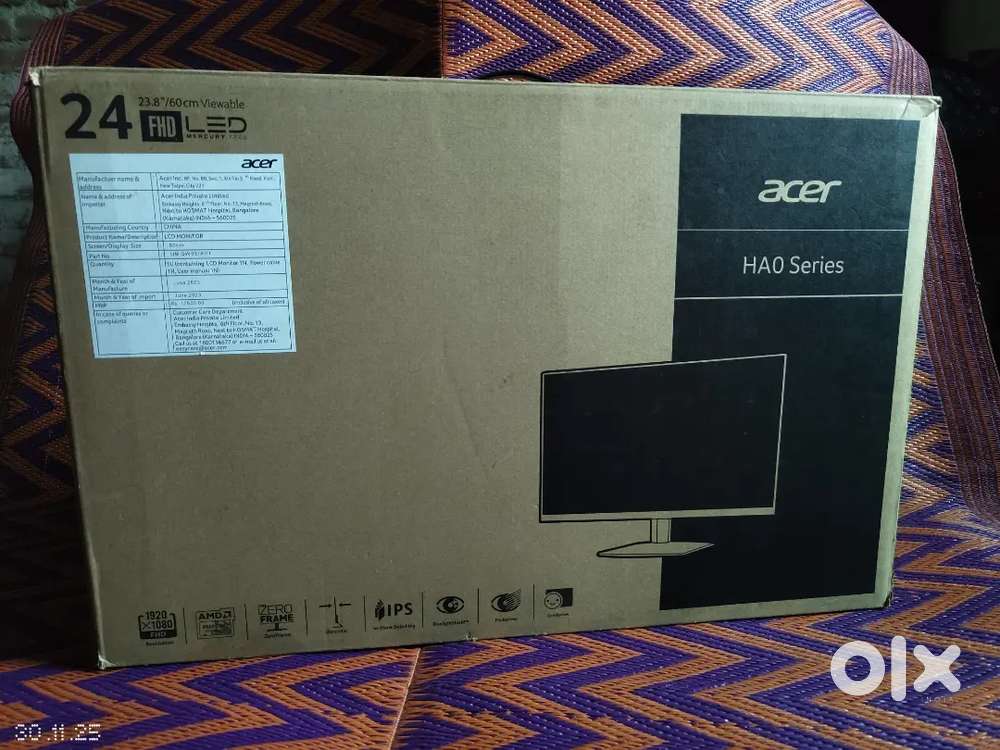 Acer 24 Screen, Dual Audio Speaker, HDMI, Audio cable, New Condition