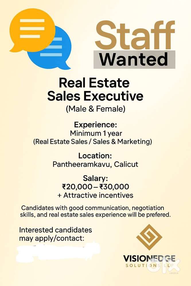 Real Estate Sales Executive Wanted