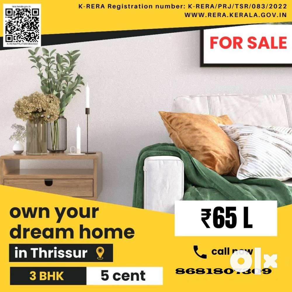 CLOSE SOBHA CITY MALL - BRAND NEW HOUSE FOR SALE @ THRISSUR TOWN.!