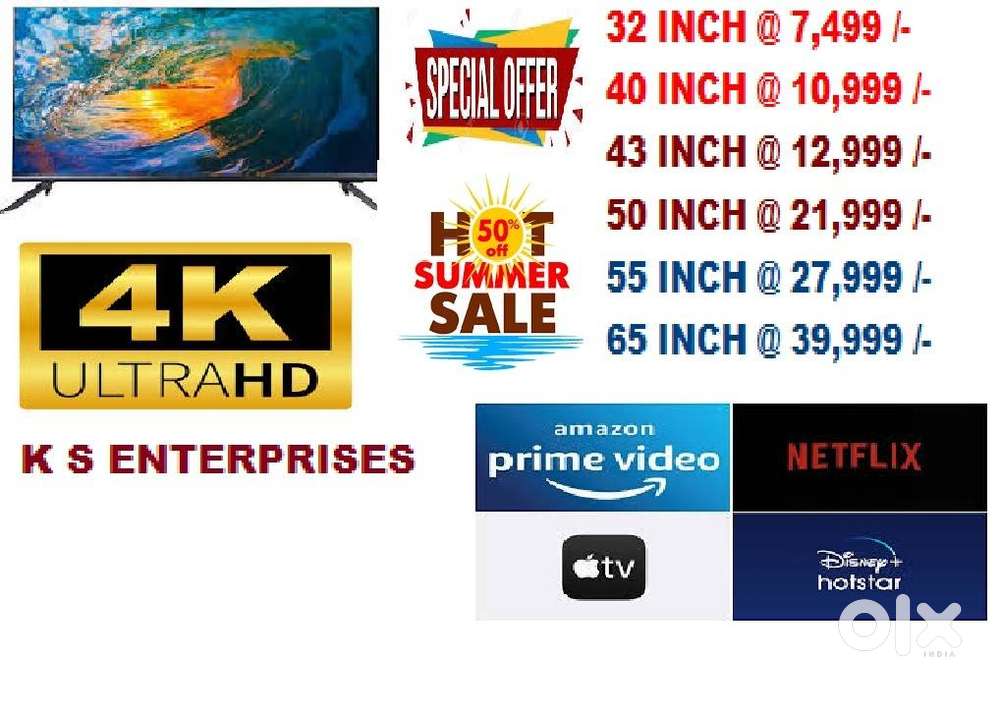 43 INCH SMART LED TV @ 12,999 /-