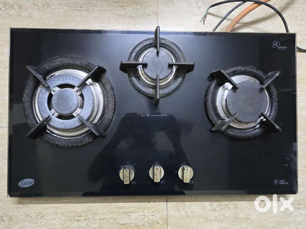 Hardened glass top hob