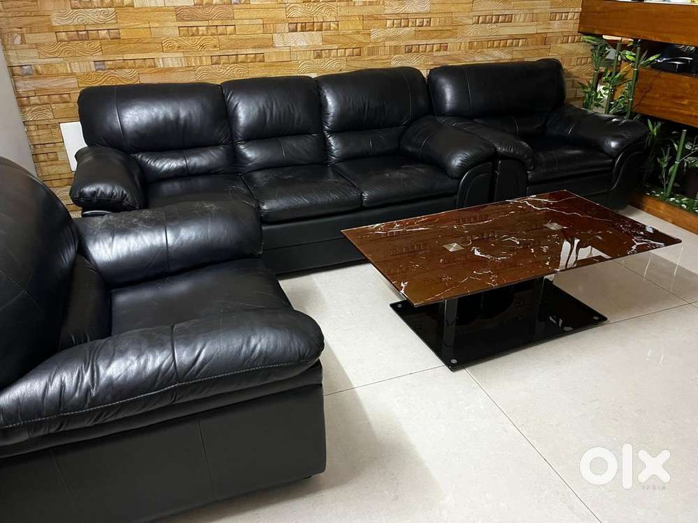 Godrej Leather Sofa & Centre Table