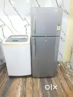 Lg double door refrigerator and Samsung top load washing machine $