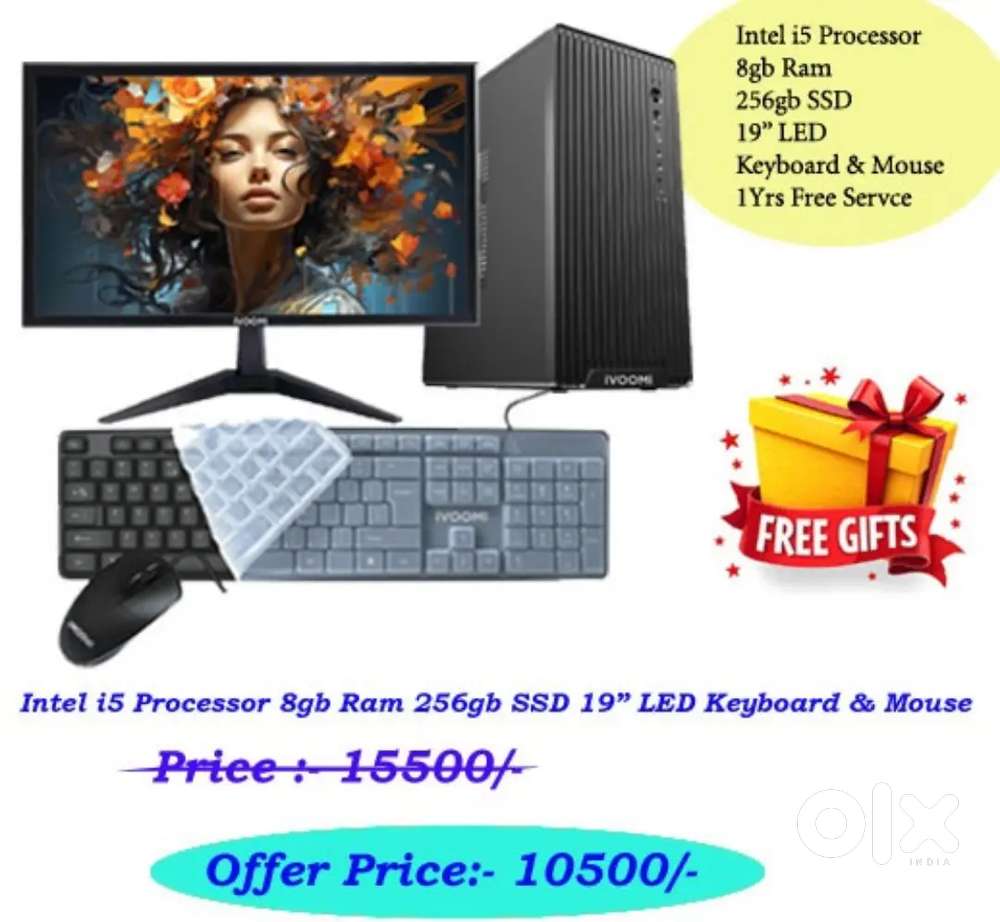 Intel i5 Computer with 19 Monitor & Keyboard, Mouse