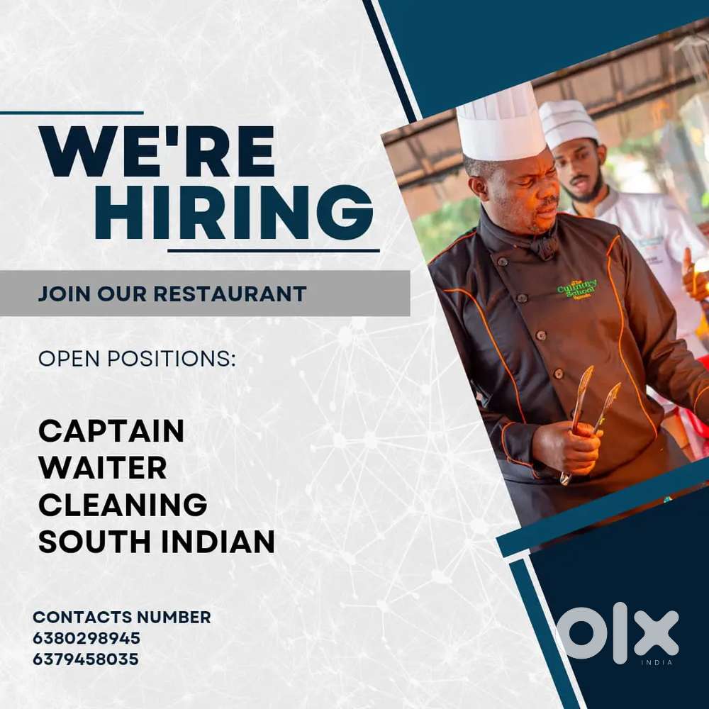 Restaurant waiter and captain need