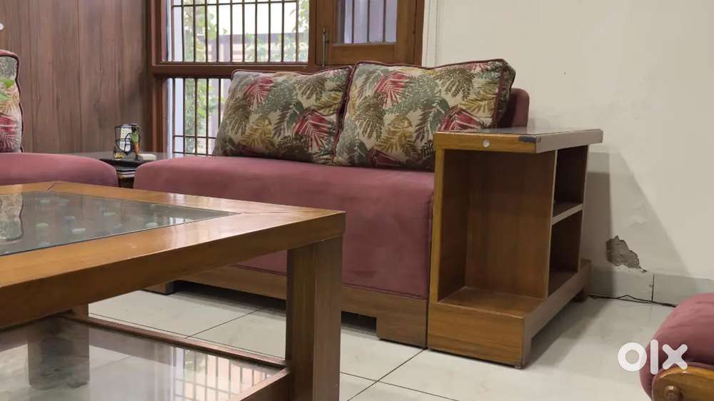 Teak wood Sofa and Centre/ side table