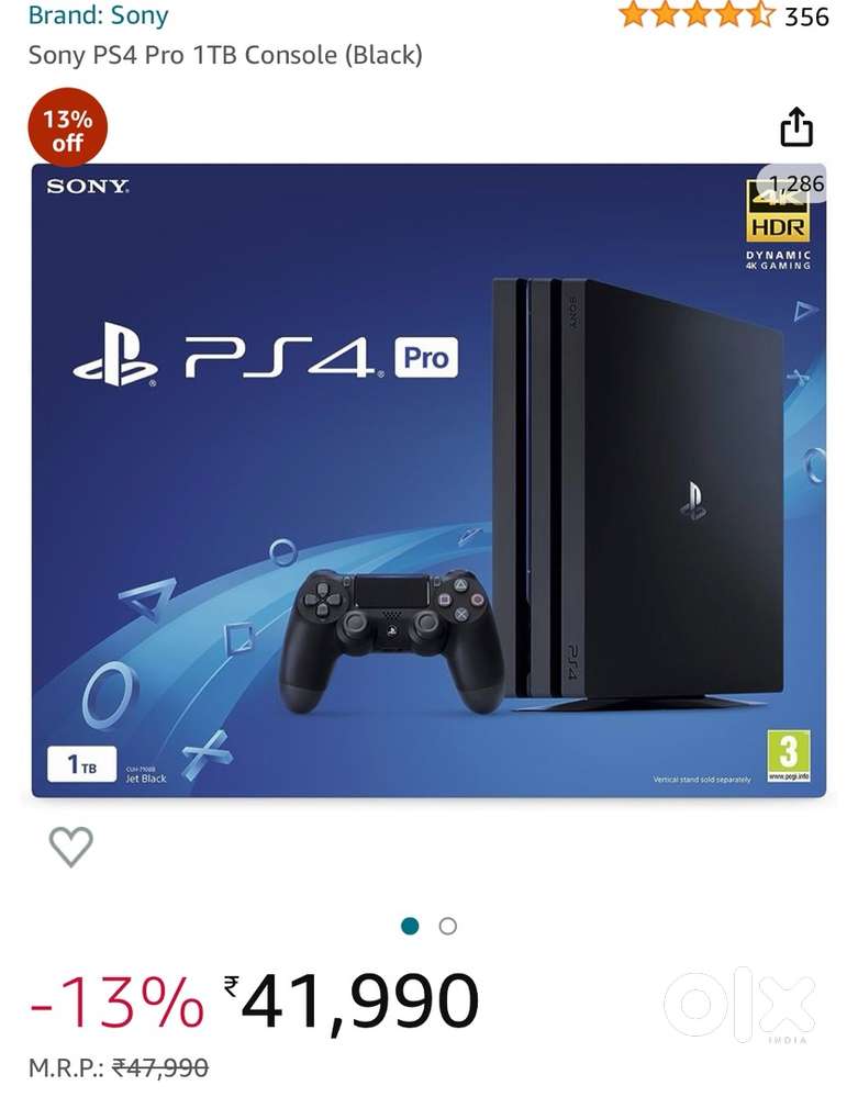 PS4 Console + 2 Controllers + 4 Top Games (Great Condition!)