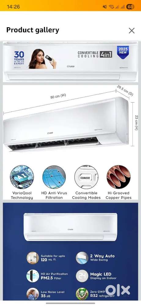 Brand new Split AC 1 ton