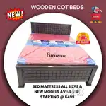 Wooden Cot Bed Mattresses Sales - Spring Mattress peps available