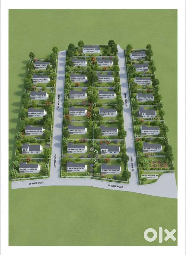 Plots for weekend home/farm house 1.5 km from kaivalya dham