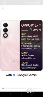 Oppo k13X 5g  new mobile oneday used
