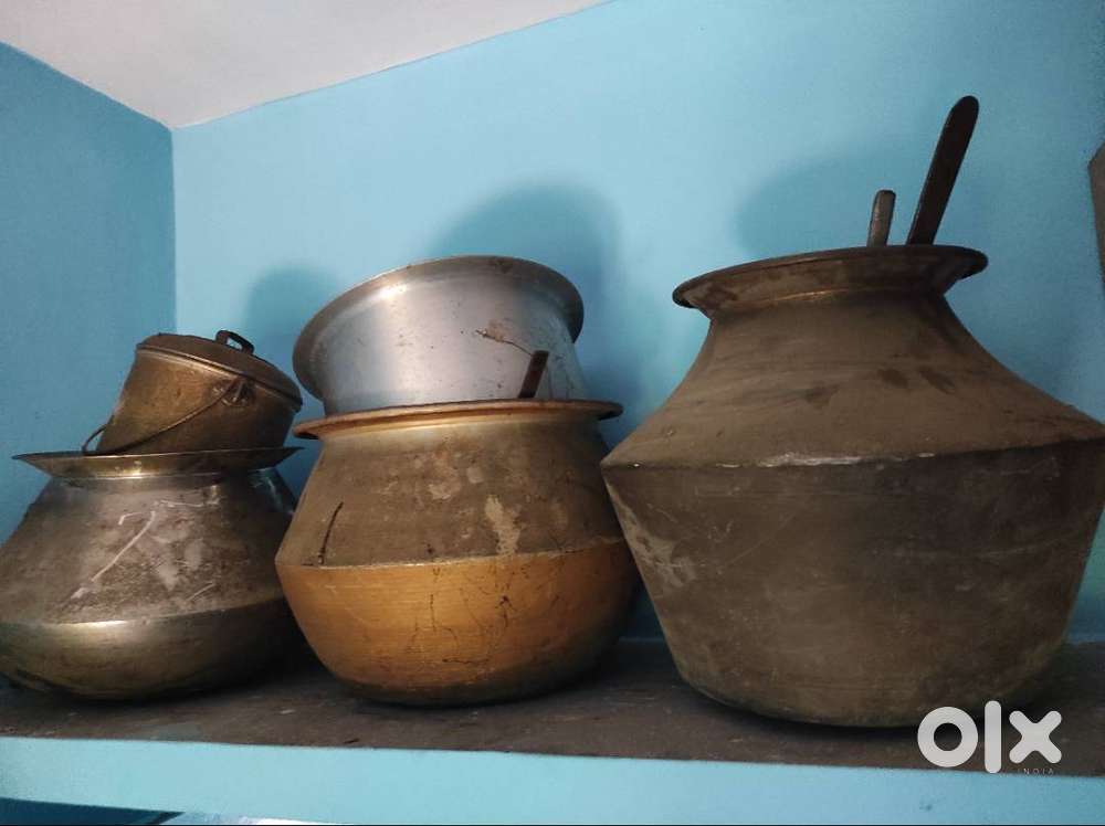 sparingly used kept in attic---steel and bronze utensils