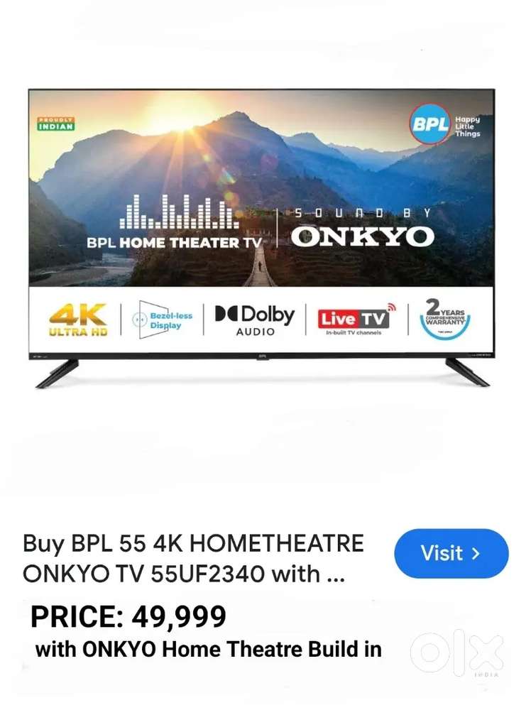 BPL 55 INCH 4K Ultra HD smart tv ( 55uf2340 ) just seal open
