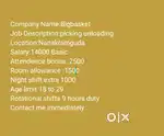 Wanted male (Picker&loader)Nanakramguda