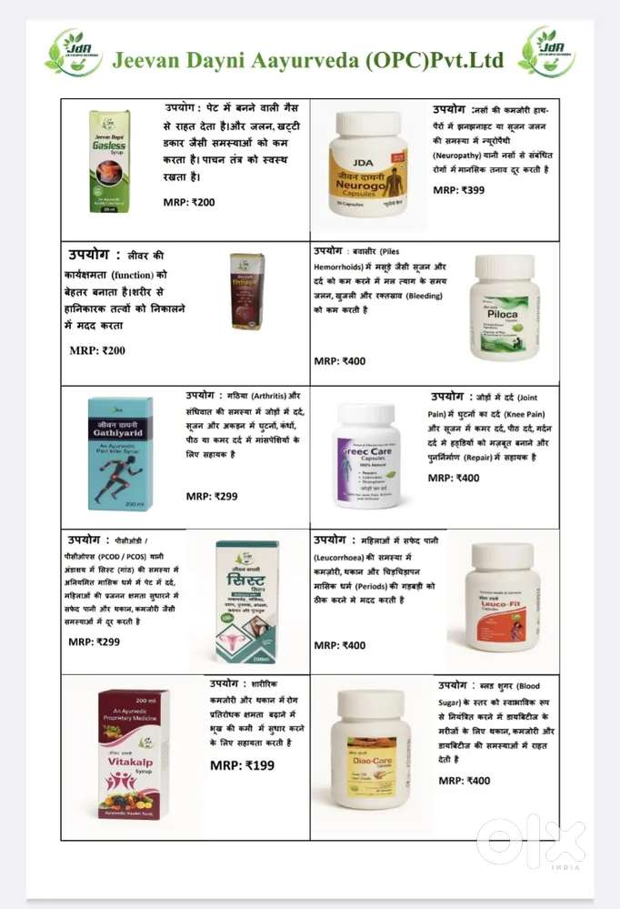 Direct joining Jeevan Dayni Aayurveda (OPC) Pvt. Ltd