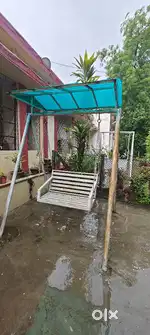 Iron Swing with shed on top for outdoor fitting