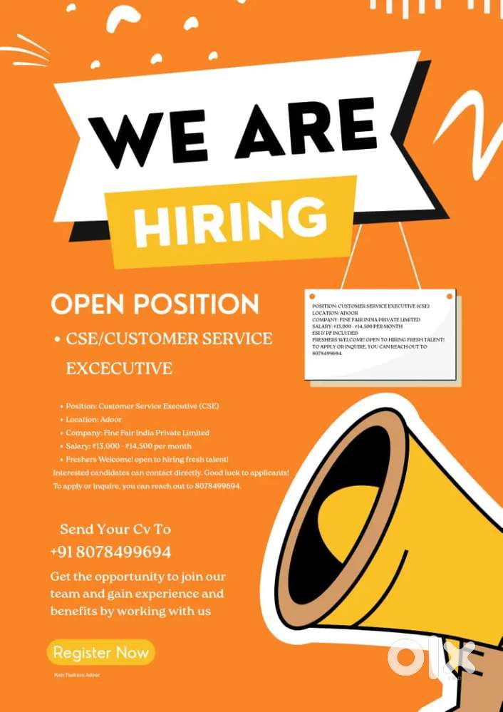 CSE (CUSTOMER SERVICE EXECUTIVE)/SALES