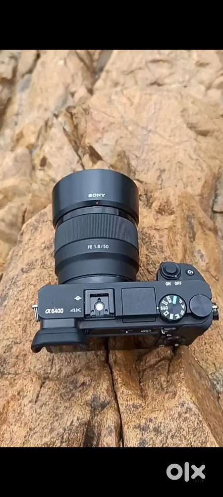 Sony A6400 with 50mm lens & Battery Grip.