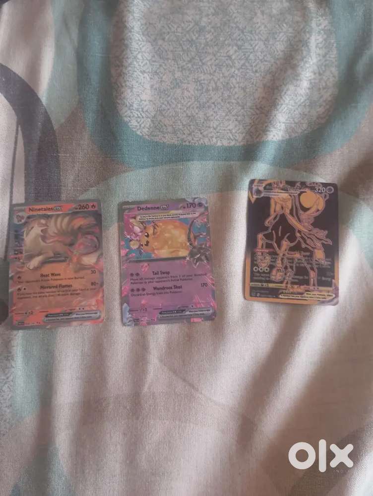 Ninetales ex HP260,Dedenne ex HP170 and Shadow Rider Calyrex VMAXHP320