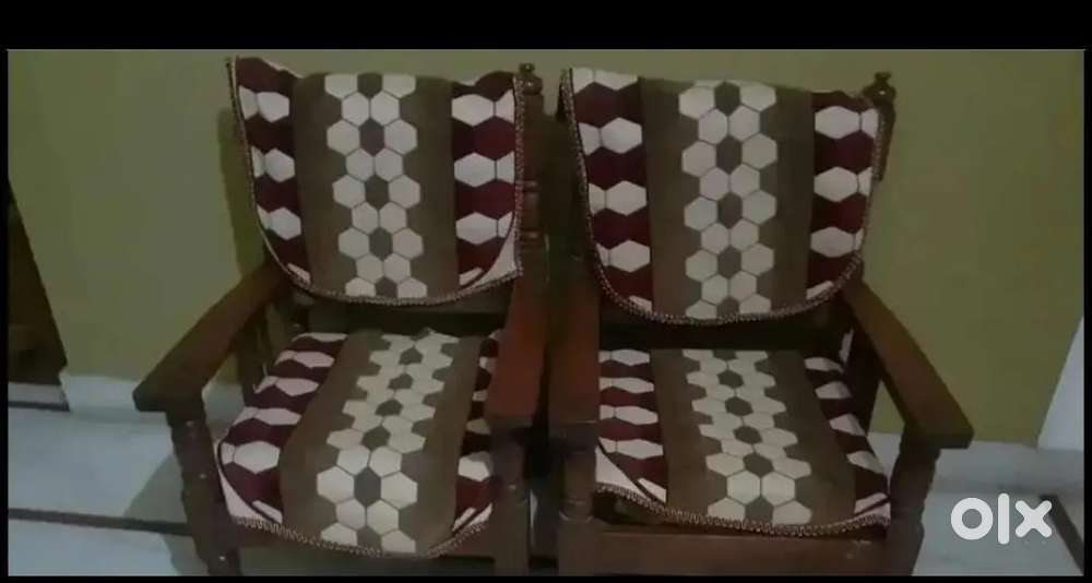 5 seater pure teak wooden sofa