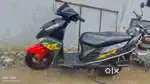 Single hand bike tyre was changed