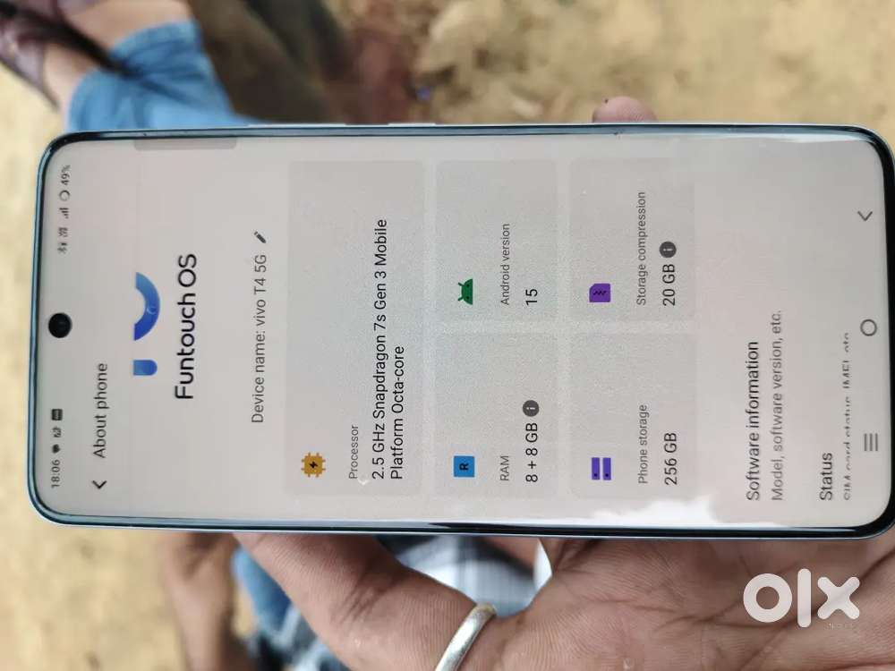 Vivo t4 8gb ram 256 gb storage
