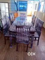 Royal brand new Assam Teak wood 4 seater dining table with 5 years war