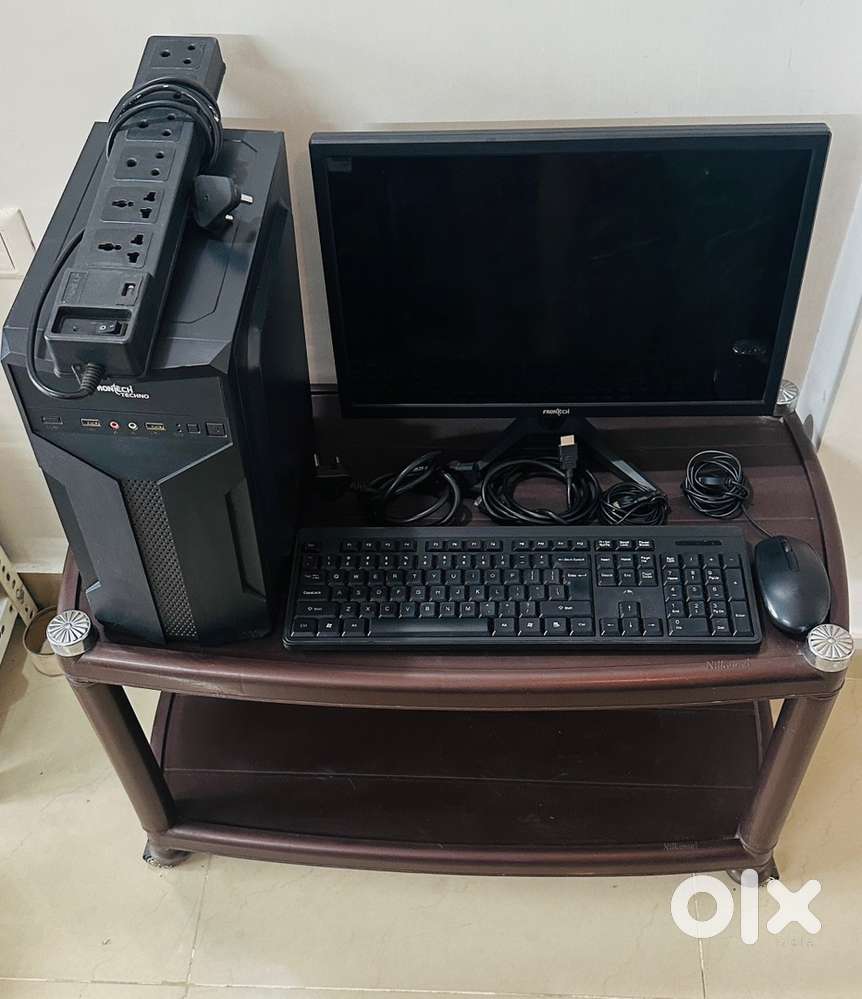 Computer, CPU, Monitor, Keyboard, Mouse and Cables.