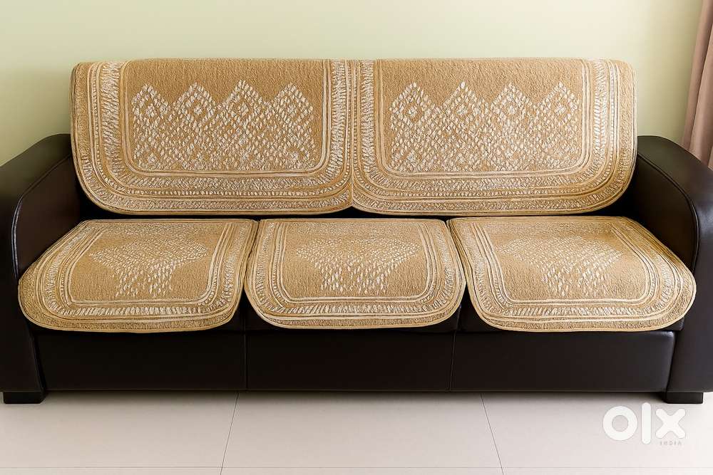 Sleek stylish elegant graceful dark brown sofa