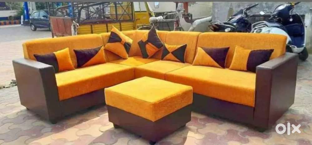L shape box sofa