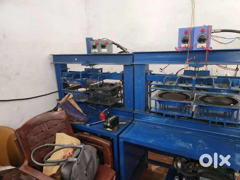 Two Semi automatic double Die Paper Plate Making Machine with 12 inch