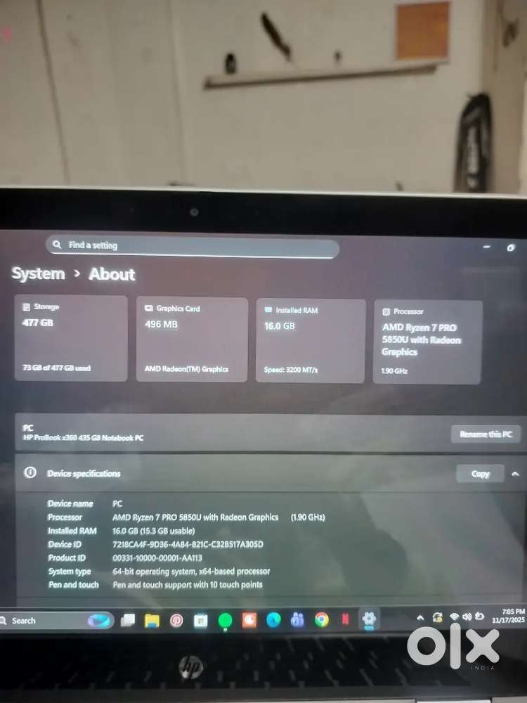HP laptop ryzen 7 probook