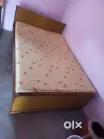 King size bed with mattress single bed and computer table plywood bed