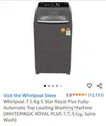Whirlpool 6th Sense 7.5 Kg