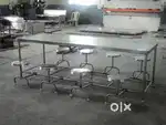 Brand new Pure steel cafe Canteen tables and stools manufacturer