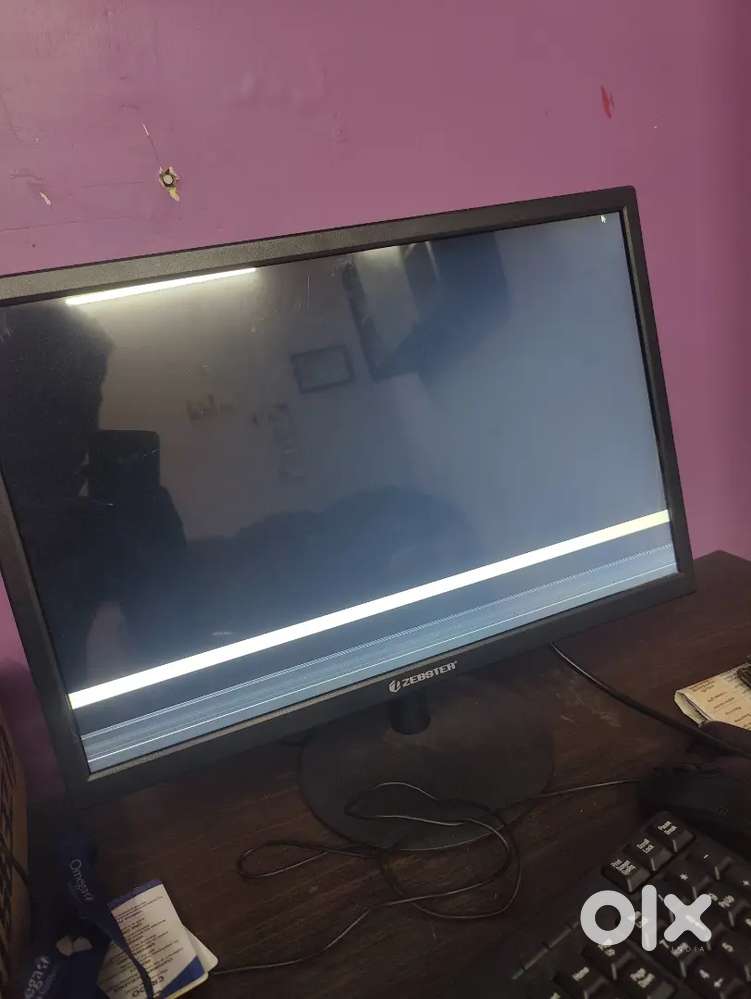 Zebster moniter with Zebronics mouse and key board