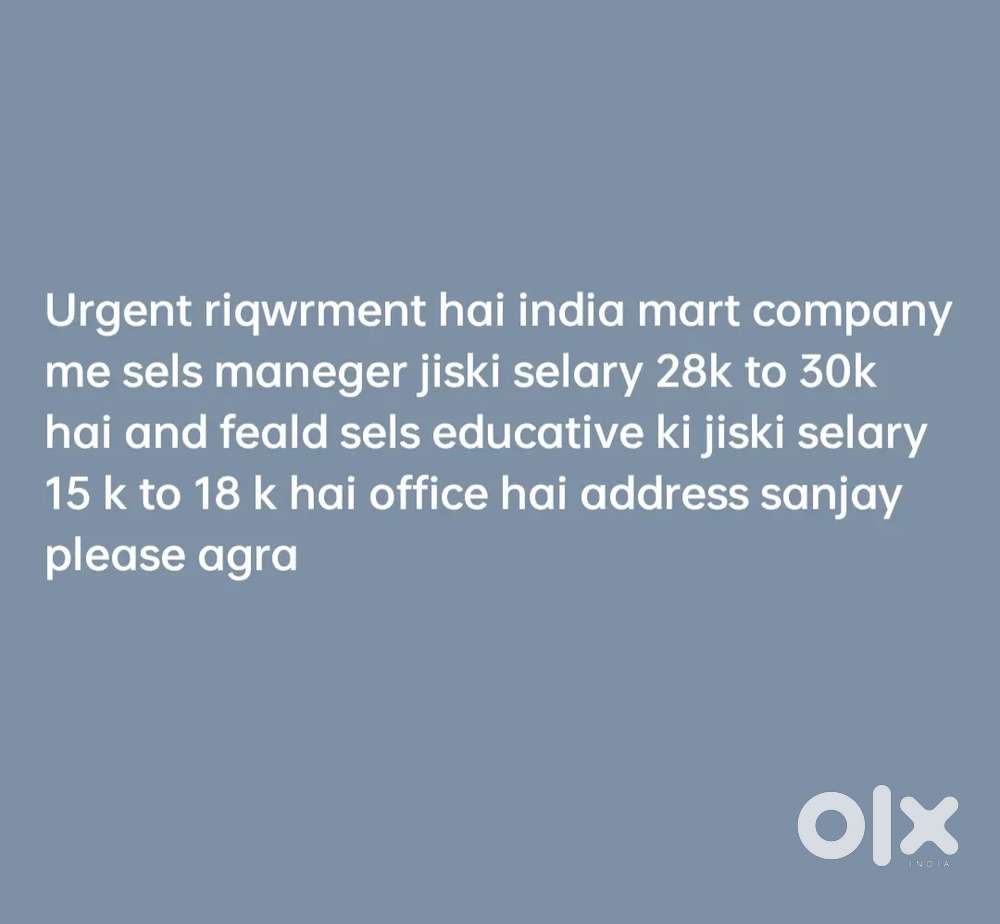 Manager helper marketing all job