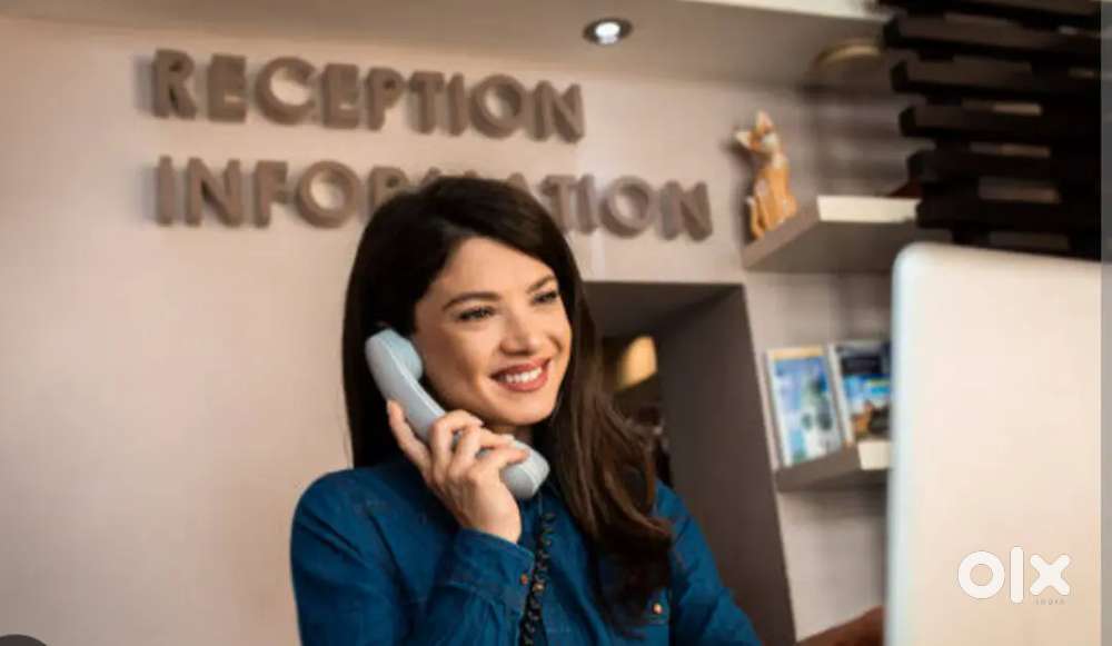 Receptionist  good looking with fair complexion