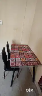 Dining table and sofa