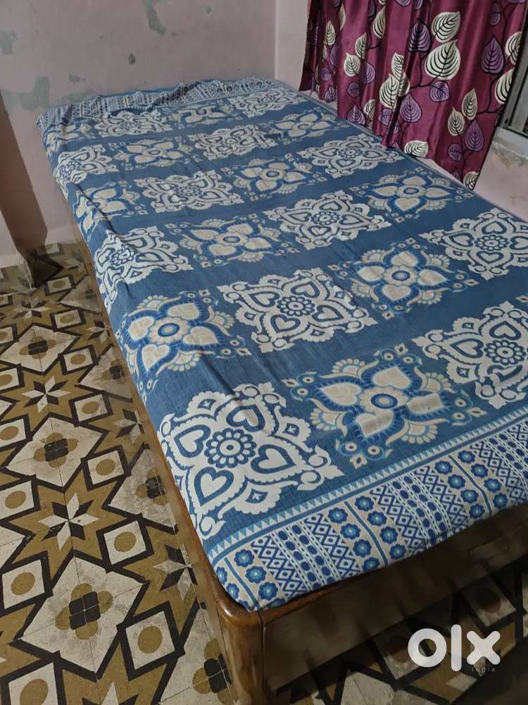 Bed with mattress