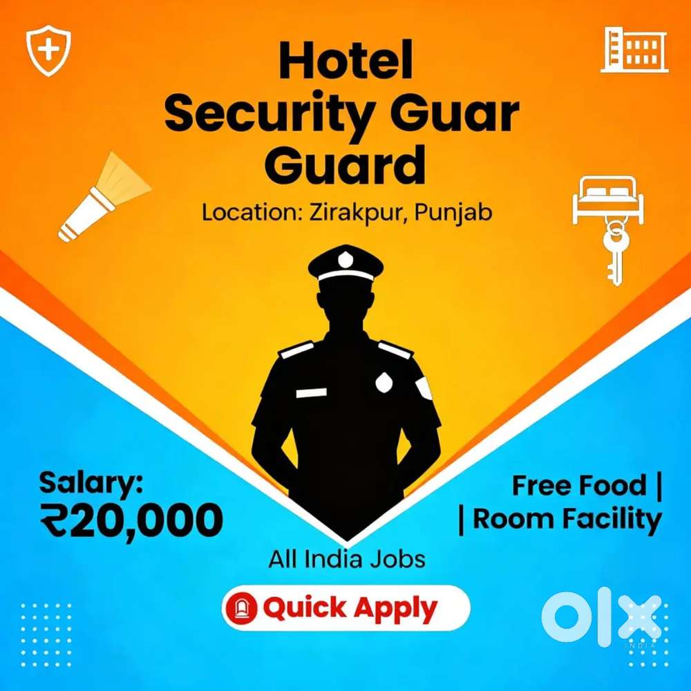 Hotel Security Staff Panchkula, Food Free, Room