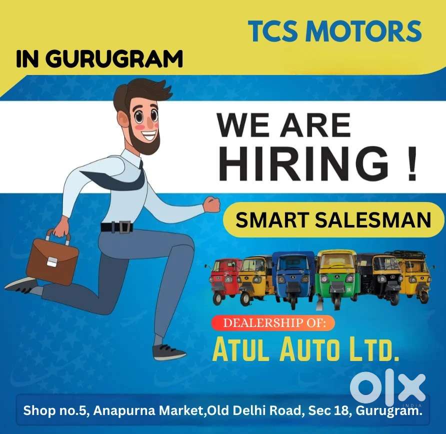 JOB VACANCY AVAILABLE FOR SALESPERSON IN GURUGRAM!!