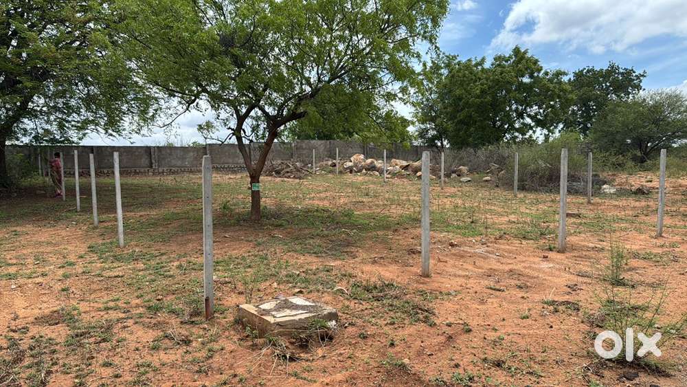 Open plot for rent surrounded by boundery wall gate and watchmen