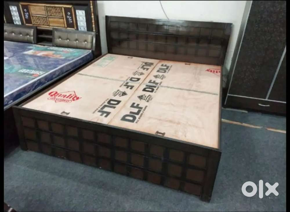 New double bed with box very affordable price