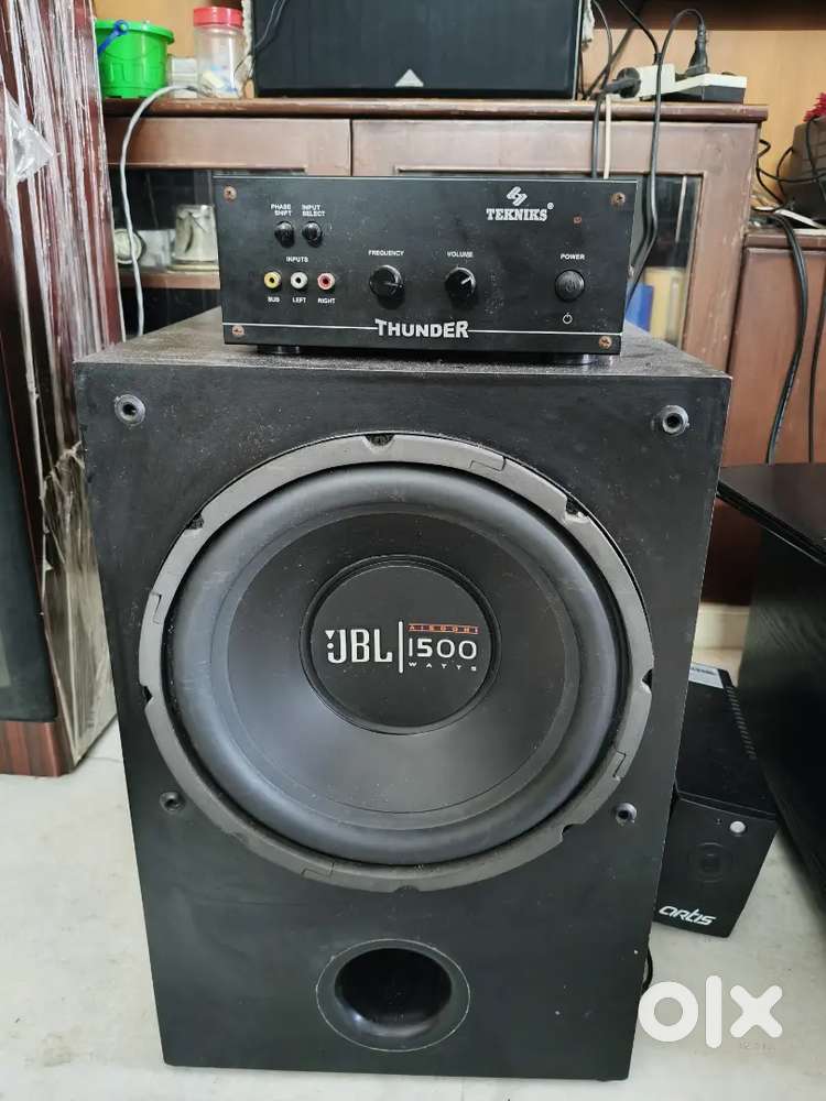 Jpl 1500 watts passive subwoofer with subwoofer amplifier