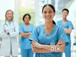 private hospital need front disk nurse tell caller ,lab staff